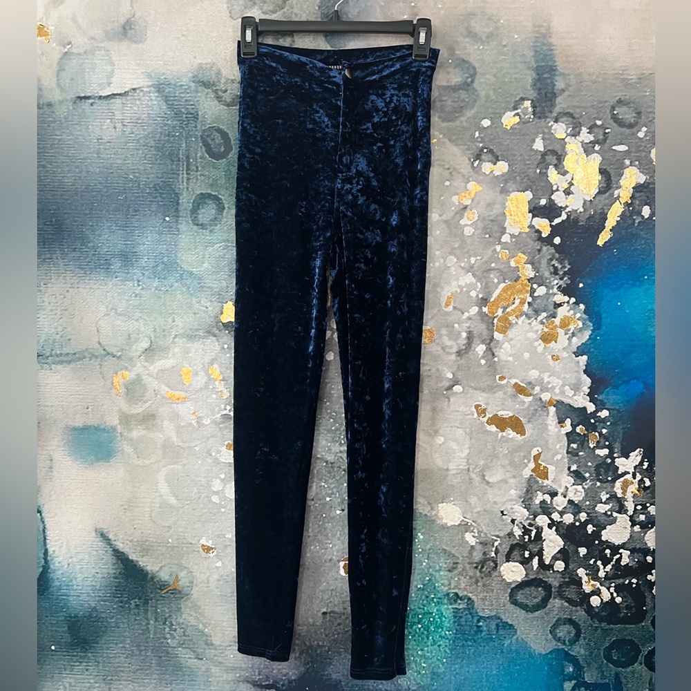 Signature 8 | Crushed Velvety Navy Pants
